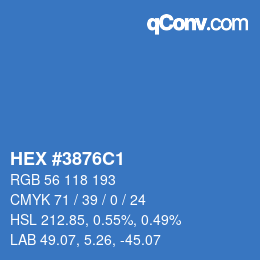 Color code: HEX #3876C1 | qconv.com