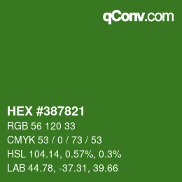 Color code: HEX #387821 | qconv.com