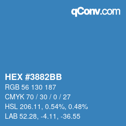 Código de color: HEX #3882BB | qconv.com