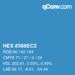 Color code: HEX #388EC2 | qconv.com