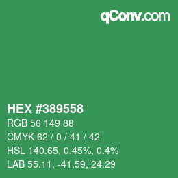 Código de color: HEX #389558 | qconv.com