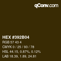 Color code: HEX #392B04 | qconv.com