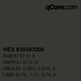Color code: HEX #39393300 | qconv.com