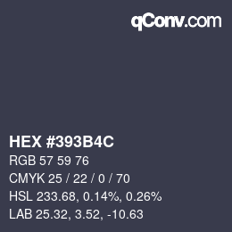 カラーコード: HEX #393B4C | qconv.com