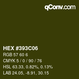 颜色代码: HEX #393C06 | qconv.com