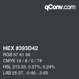 カラーコード: HEX #393D42 | qconv.com
