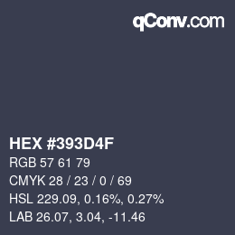 颜色代码: HEX #393D4F | qconv.com