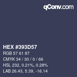 カラーコード: HEX #393D57 | qconv.com