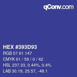 Código de color: HEX #393D93 | qconv.com