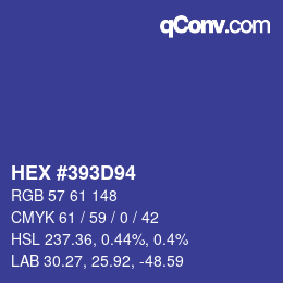 Color code: HEX #393D94 | qconv.com
