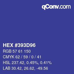 カラーコード: HEX #393D96 | qconv.com