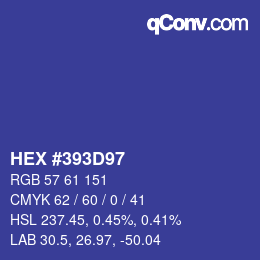 Código de color: HEX #393D97 | qconv.com