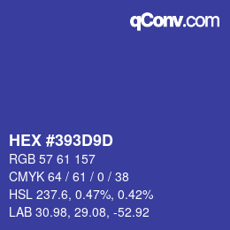カラーコード: HEX #393D9D | qconv.com