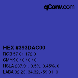 Color code: HEX #393DAC00 | qconv.com