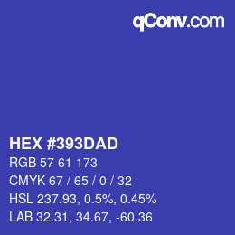 カラーコード: HEX #393DAD | qconv.com