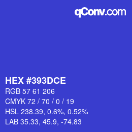 Código de color: HEX #393DCE | qconv.com