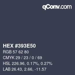 Farbcode: HEX #393E50 | qconv.com