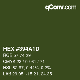 Código de color: HEX #394A1D | qconv.com
