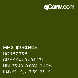 Color code: HEX #394B05 | qconv.com