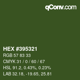 Color code: HEX #395321 | qconv.com