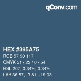 Color code: HEX #395A75 | qconv.com