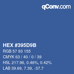 カラーコード: HEX #395D9B | qconv.com