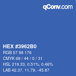 Color code: HEX #3962B0 | qconv.com