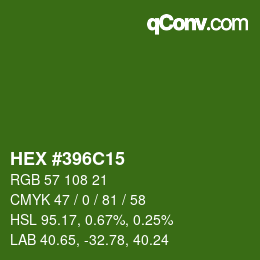 Color code: HEX #396C15 | qconv.com