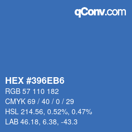 Color code: HEX #396EB6 | qconv.com