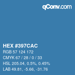 Color code: HEX #397CAC | qconv.com