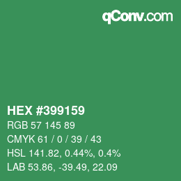Color code: HEX #399159 | qconv.com