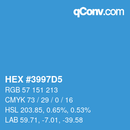 Color code: HEX #3997D5 | qconv.com