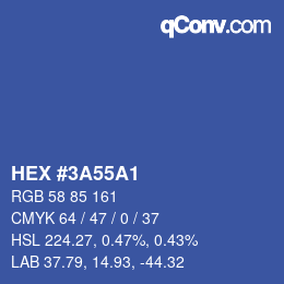 Color code: HEX #3A55A1 | qconv.com