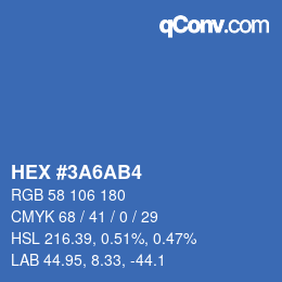 Color code: HEX #3A6AB4 | qconv.com