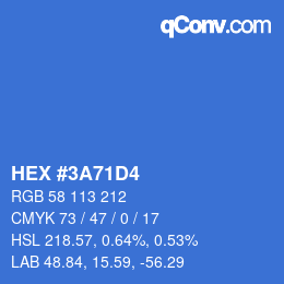 Color code: HEX #3A71D4 | qconv.com