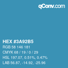 Color code: HEX #3A92B5 | qconv.com