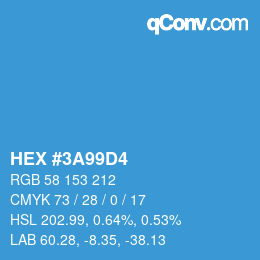 Color code: HEX #3A99D4 | qconv.com