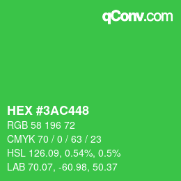 Color code: HEX #3AC448 | qconv.com