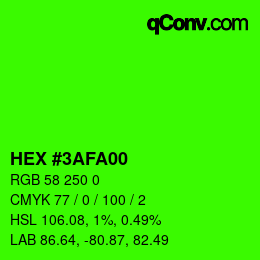 Color code: HEX #3AFA00 | qconv.com