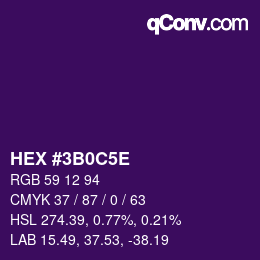 Código de color: HEX #3B0C5E | qconv.com