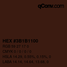Código de color: HEX #3B1B1100 | qconv.com