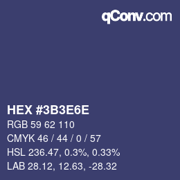 カラーコード: HEX #3B3E6E | qconv.com
