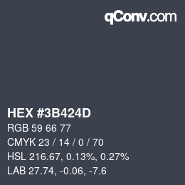 Color code: HEX #3B424D | qconv.com