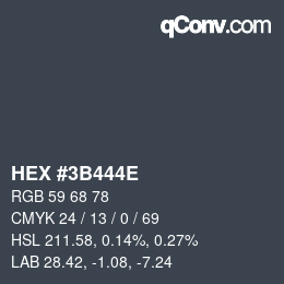 Color code: HEX #3B444E | qconv.com