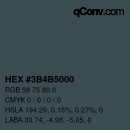 Color code: HEX #3B4B5000 | qconv.com