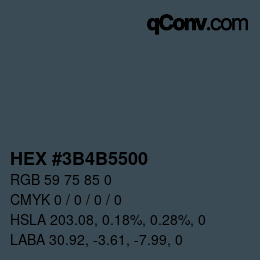 Código de color: HEX #3B4B5500 | qconv.com