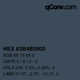 Color code: HEX #3B4B5900 | qconv.com