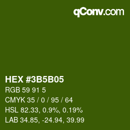 カラーコード: HEX #3B5B05 | qconv.com