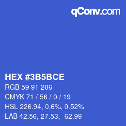 Color code: HEX #3B5BCE | qconv.com