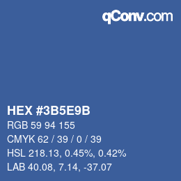 カラーコード: HEX #3B5E9B | qconv.com